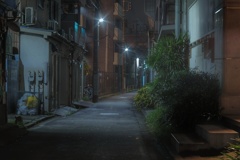 夜中の黄金町