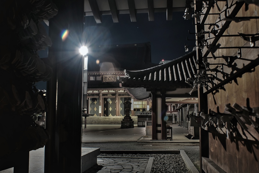 夜の川崎大師