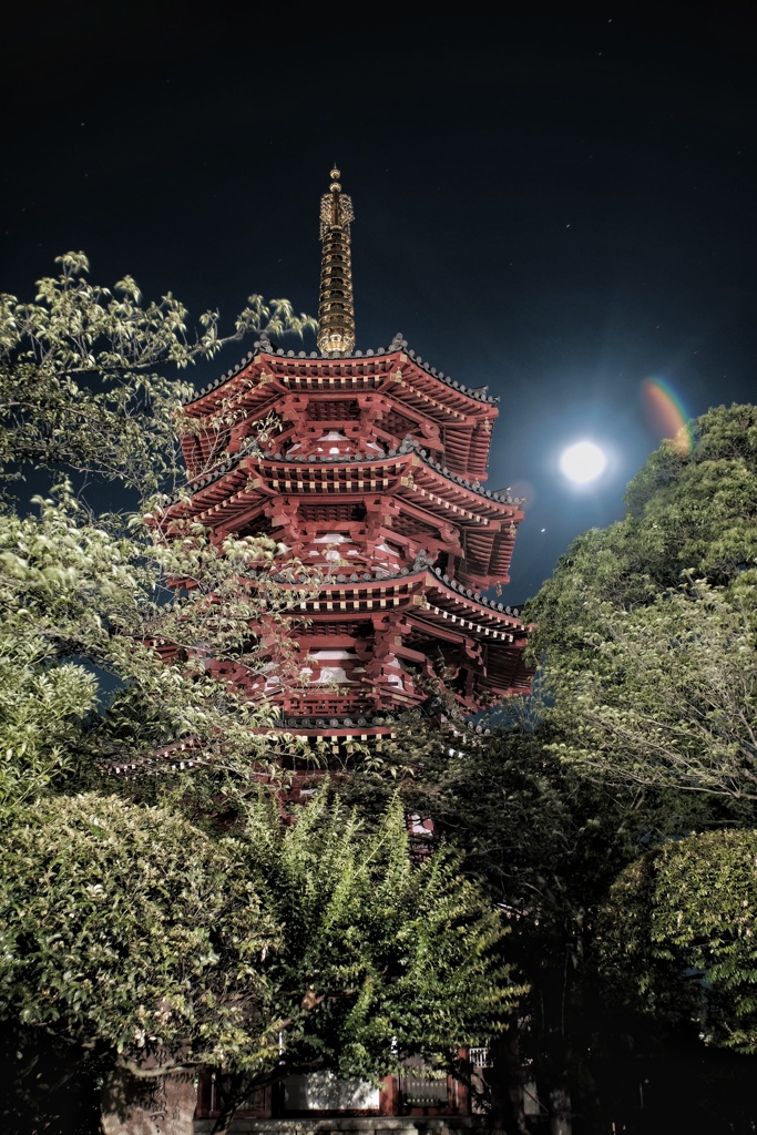 夜の川崎大師