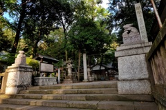 調神社の狛犬ならぬ狛兎