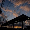 夜明け時の安善駅