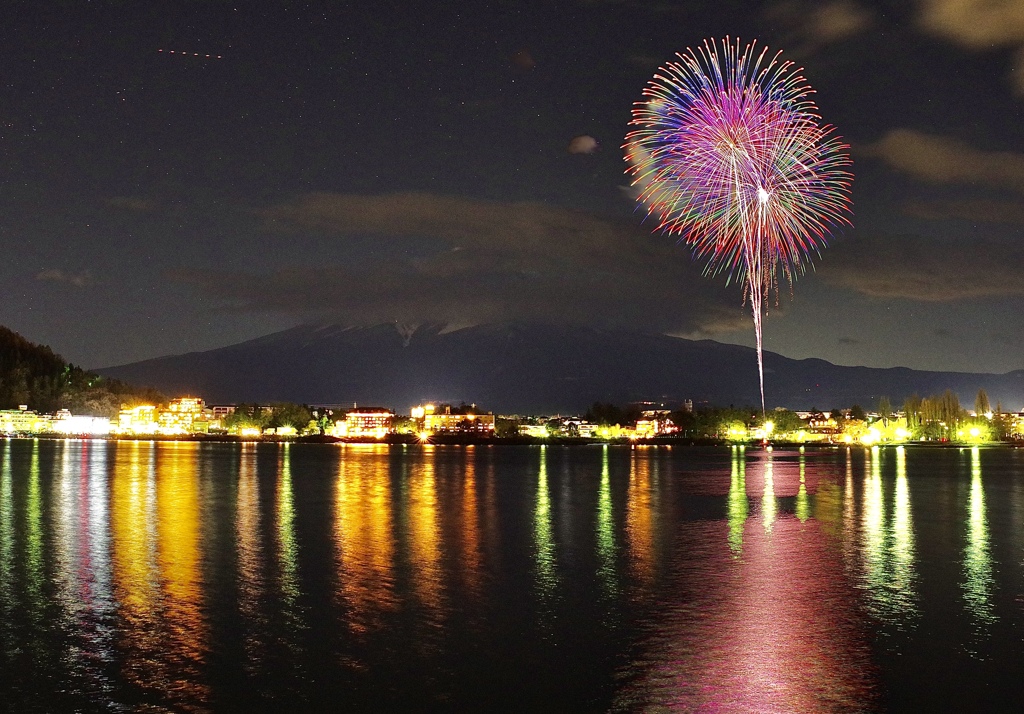 河口湖冬花火2021