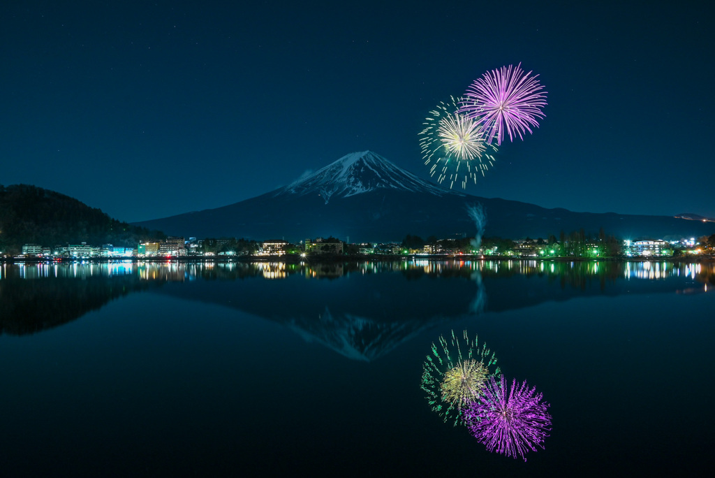 揺るぎない河口湖