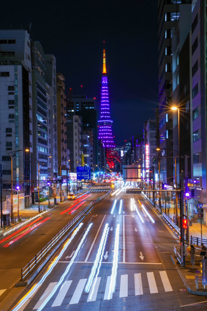 札の辻歩道橋からの夜景