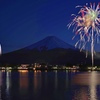 河口湖冬花火　ダブル