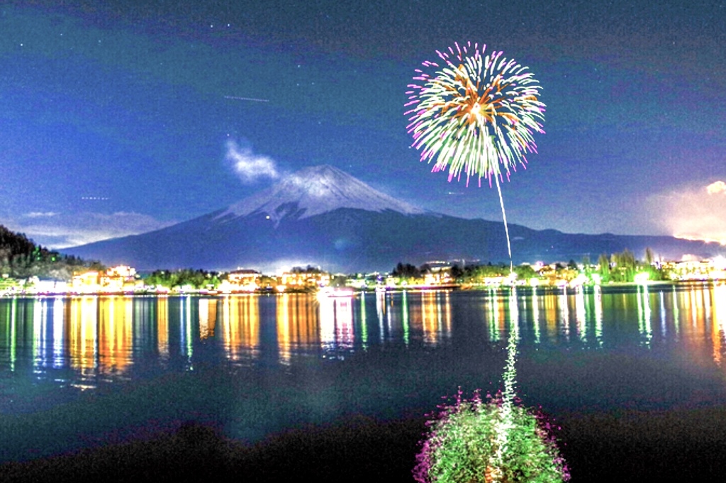 河口湖冬花火 その2 By Handa Dee Id 写真共有サイト Photohito