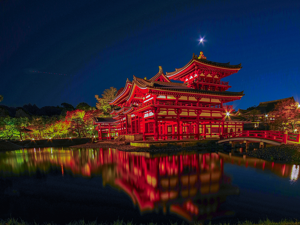 月夜の平等院鳳凰堂