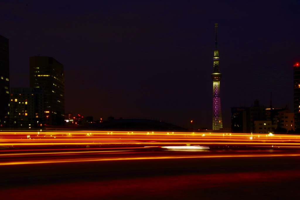 スカイツリー石川島公園にて