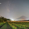 山中湖花の都と天の川