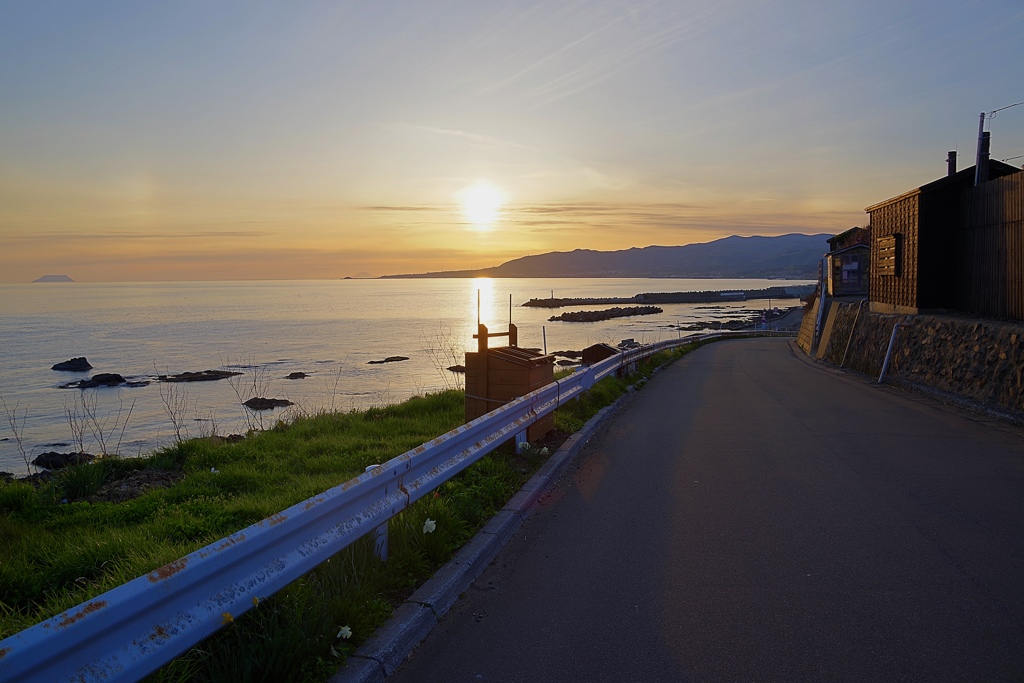松前の夕焼け