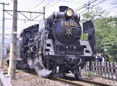 長瀞駅にてＳＬ