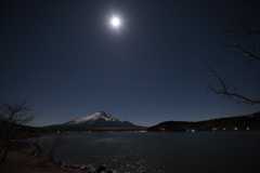 凍てつく夜の月