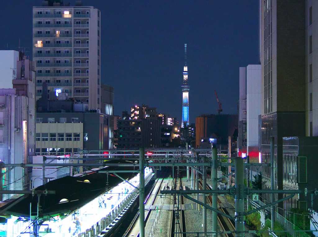 大塚駅とスカイツリー