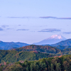 秋晴れの朝日に包まれて