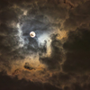 月光に蠢く雲