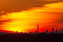 2月10日　日の出直前の朝焼け
