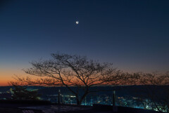 新月前の三日月に地球照を添えて・・・