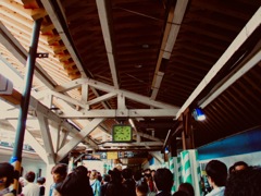 東急池上線旗の台駅　木造駅舎に向けて改造中