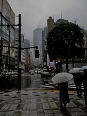 梅雨寒の渋谷