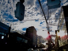 中原街道から見た空