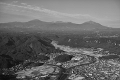 霧島連山bw