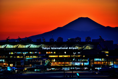 羽田空港×富士山