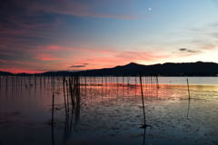 琵琶湖の夕景