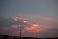 夏の夕方の空