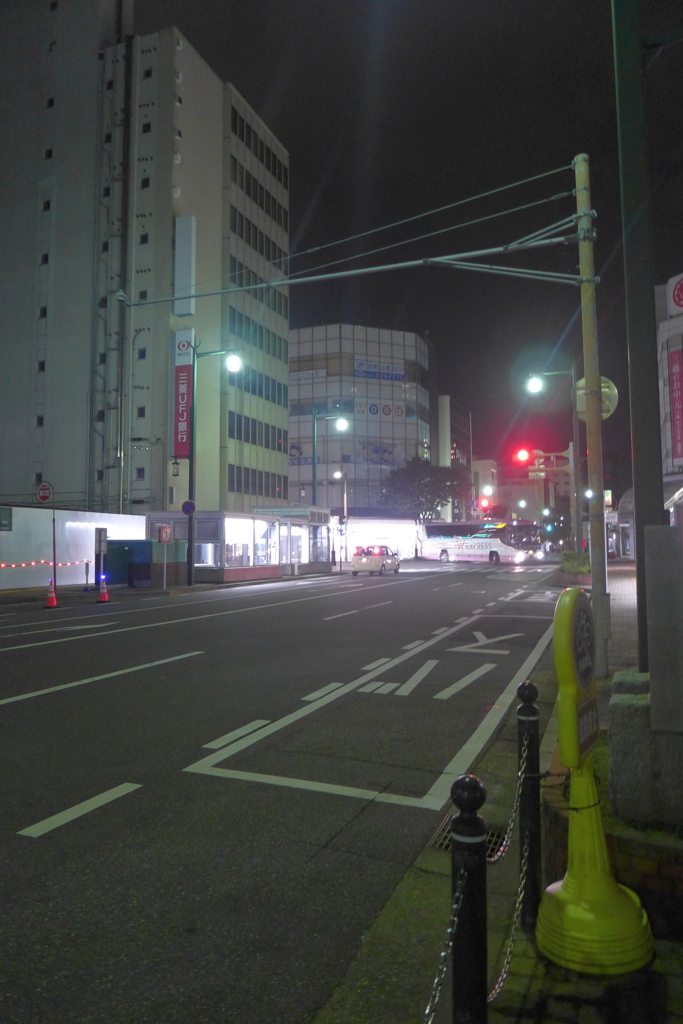 真夜中の市街地