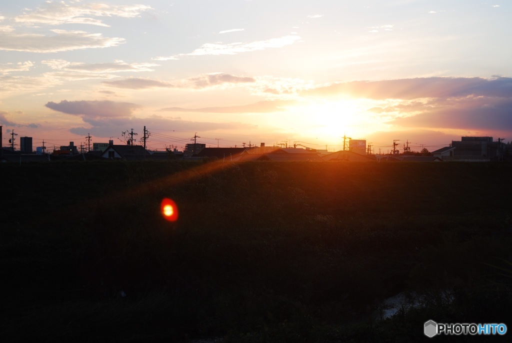 夕日