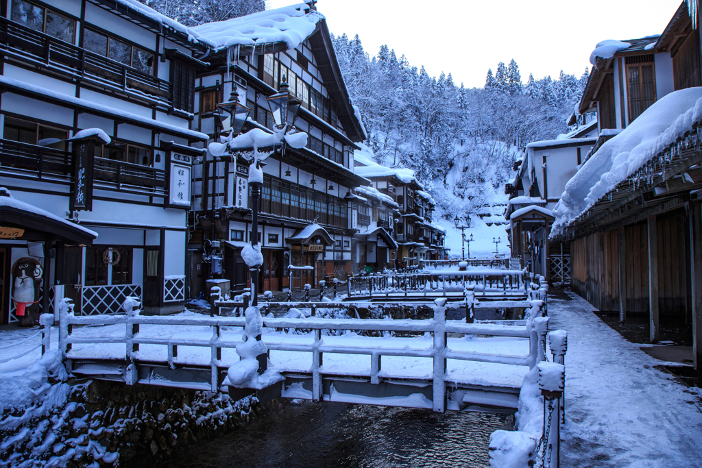 銀山温泉　冬