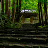 百済寺　緑陰の仁王門