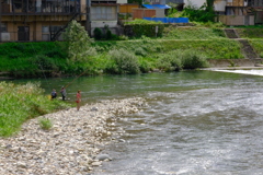 アユ釣りの名所　吉田川