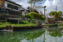 八幡堀めぐり　春　船上から