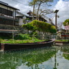 八幡堀めぐり　春　船上から