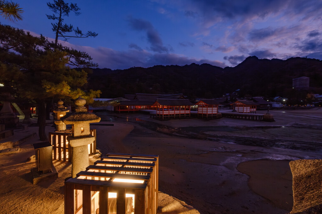 厳島神社　夕景