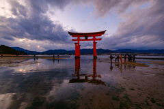 厳島神社　夕景