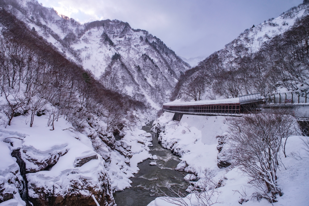 東北旅行記　車窓からの冬景色