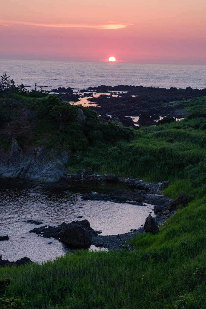 佐渡の旅　夕陽