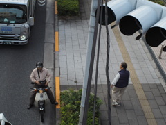 歩道橋からのカブ