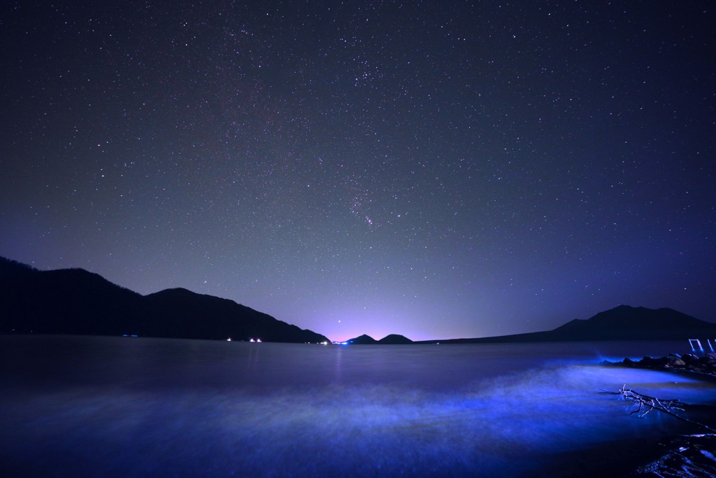 支笏湖 星空