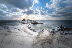 北海道積丹の雪景色