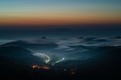 天狗山からの夕景
