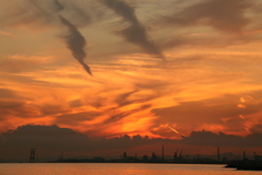 林崎海岸の夕景