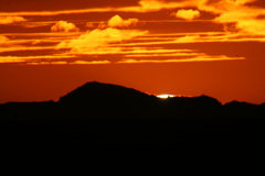今日の林崎海岸の夕景