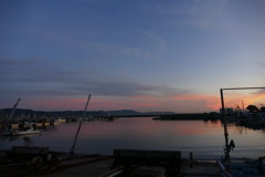 今日の林崎海岸の夕景