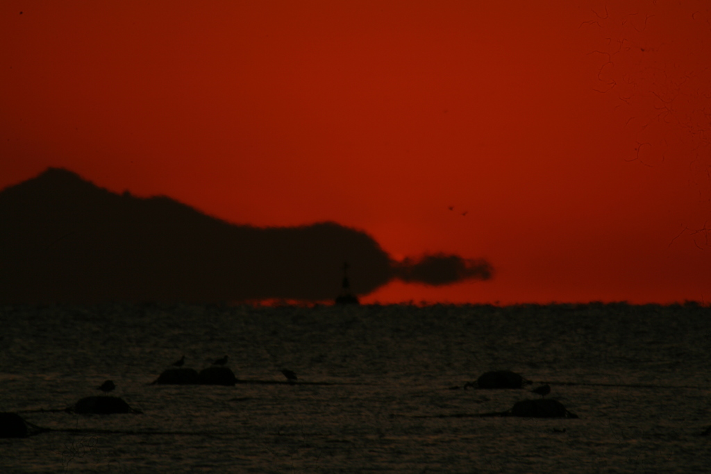 今日の林崎海岸の夕景