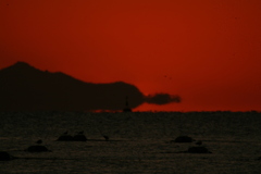 今日の林崎海岸の夕景