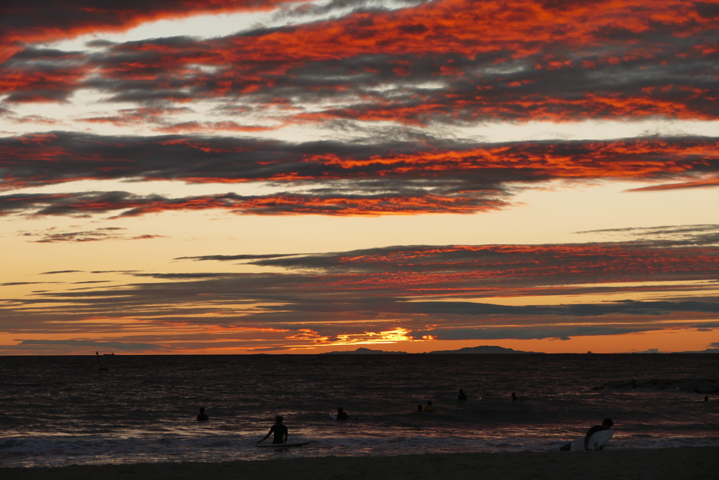 今日の林崎海岸の夕景