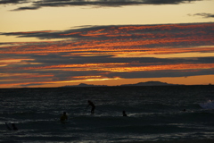 今日の林崎海岸の夕景